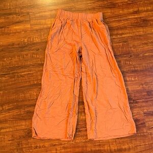 Orange Wide-Leg Pants